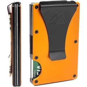 Minimalist Wallet for Men - Slim RFID Wallet, Scratch Resistant Easily Removable